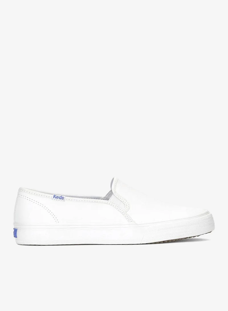 Keds Keds Women's Double Decker Slip On Leather Casual Sneaker White